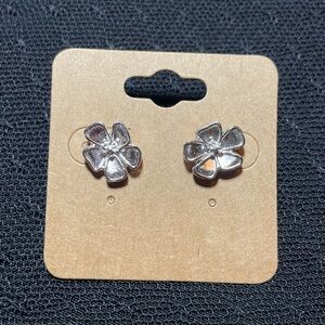 Silver Flower Stud Earrings